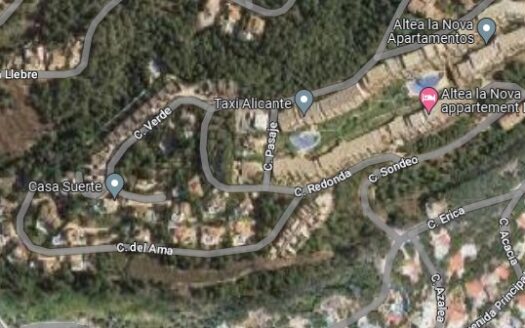 A plot of land for construction in Altea.